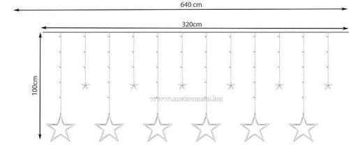 Karácsonyi LED fényfüzér csillag M1317LED