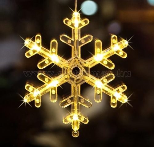 Karácsonyi LED fényfüzér csillag és hópehely M1326LED