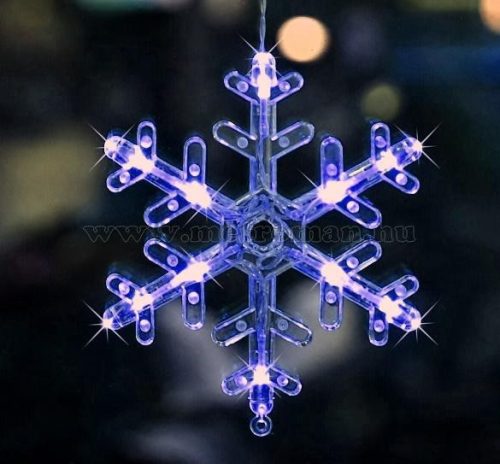 Karácsonyi LED fényfüzér csillag és hópehely M1327LED
