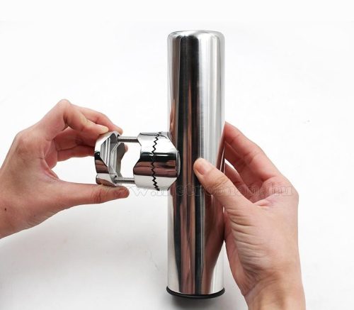 Rozsdamentes horgászbot tartó hajóra, csőre szerelhető MM13902