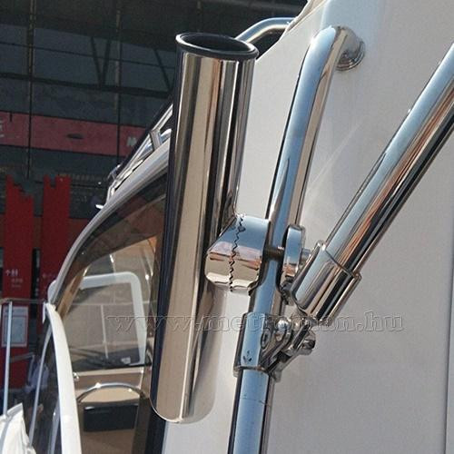 Rozsdamentes horgászbot tartó hajóra, csőre szerelhető MM13902