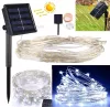 Napelemes kültéri fényfüzér, Kerti LED fényfüzér micro LED-es MM1395LED Hideg Fehér