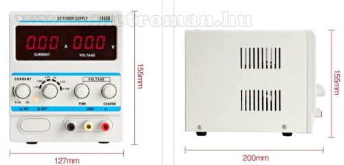 Univerzális szabályozható Labor tápegység 0-15 Volt 2 Amper M1502D