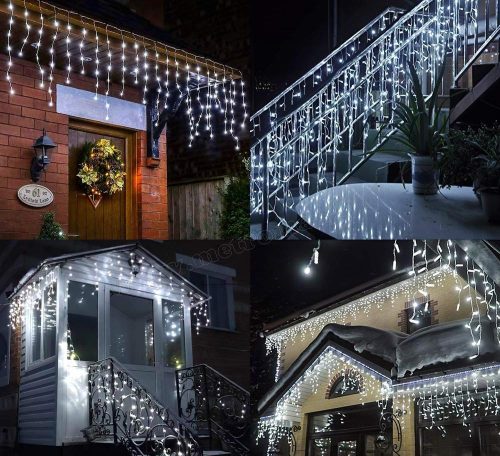 Karácsonyi LED kültéri jégcsap fényfüzér 300 LED 10.8 méter M1520LED
