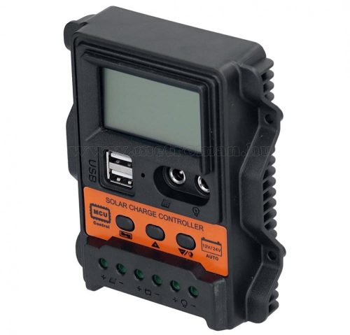 Napelem töltésvezérlő 12-24V 30/10A  MM1688-PWM