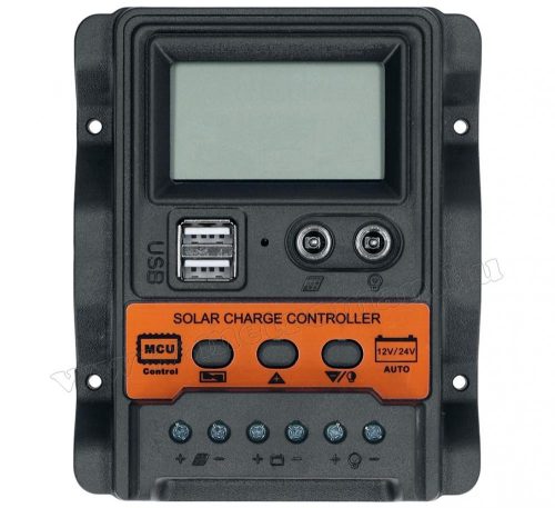 Napelem töltésvezérlő 12-24V 30/10A  MM1688-PWM