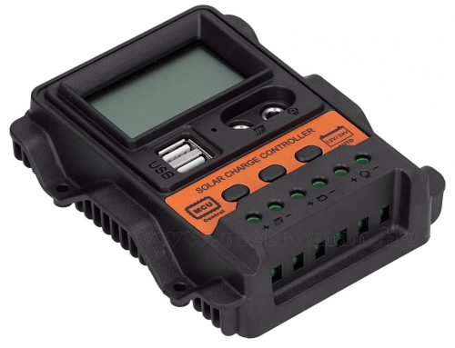 Napelem töltésvezérlő 12-24V 30/10A  MM1688-PWM