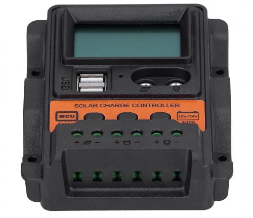 Napelem töltésvezérlő 12-24V 30/10A  MM1688-PWM