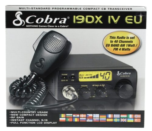 CB rádió, AM 1 W / FM 4 W COBRA 19DXIVEU