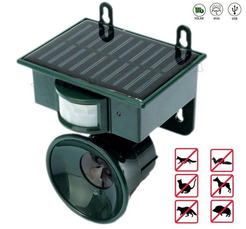 Napelemes Ultrahangos nagyteljesítményű multifunkciós kisállatriasztó MM2002-Solar