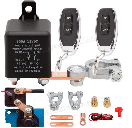 Távirányítós DC áramtalanító Relé, nagyteljesítményű kapcsoló modul 12V 200A MM2225DC