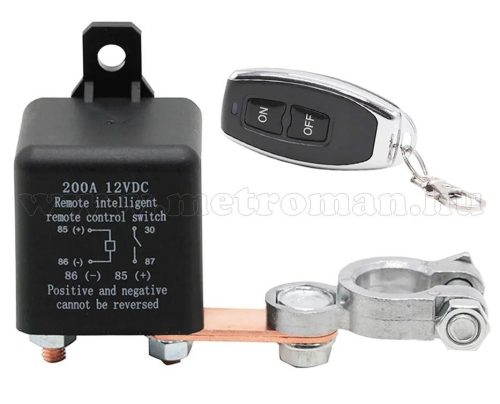 Távirányítós DC áramtalanító Relé, nagyteljesítményű kapcsoló modul 12V 200A MM2225DC