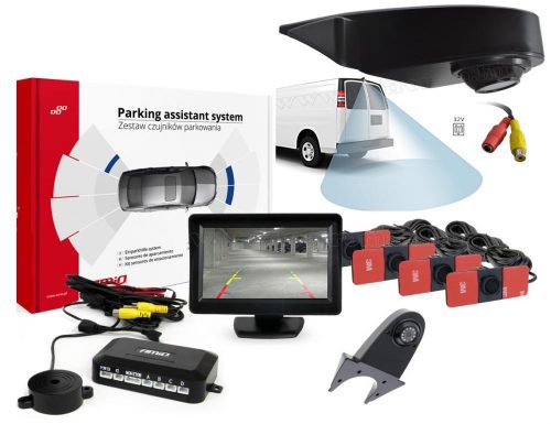 Tolatóradar és tolatókamera szett LCD monitorral furgonhoz MM2675-HD502IR