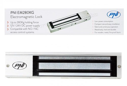 Elektromos zár, síktapadós mágneszár felületre szerelhető 280kg MM280KG-12-24VDC