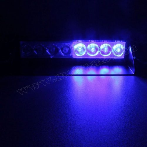 Autós Piros-Kék stroboszkóp LED villogó szélvédőre, Mlogic MM-3343RB
