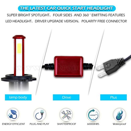 Autós H7 LED reflektor izzó szett 40 W MM-4176