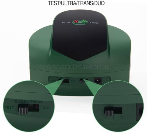 Elektromos ultrahangos és nyomás hullám nyest, patkány, egér riasztó MM4188