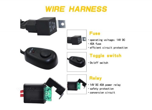 Autós Reflektor, Munkalámpa, DRL kapcsoló szett 12V 300 Watt MM4509