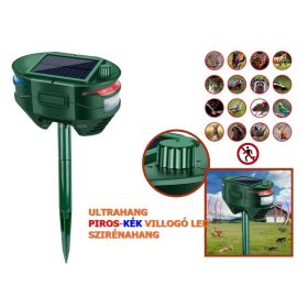   Multifunkciós Napelemes Ultrahangos  kisállatriasztó MM5501A-DUAL-Solar
