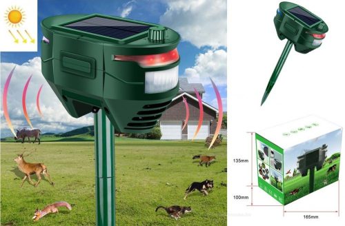 Multifunkciós Napelemes Ultrahangos  kisállatriasztó MM5501A-DUAL-Solar