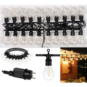   Retro Vintage gömb körte izzós kültéri kerti LED fényfüzér, 20 LED 10 méter MM5614LED