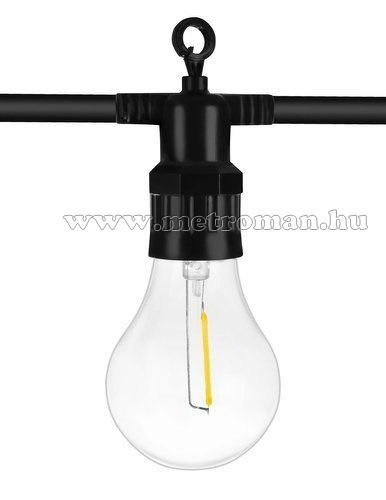 Retro Vintage gömb körte izzós kültéri kerti LED fényfüzér, 20 LED 10 méter MM5614LED