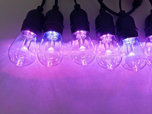 Retro Vintage gömb körte izzós kültéri kerti színes RGB és Hideg/Meleg fehér LED fényfüzér MM5736RGBLED