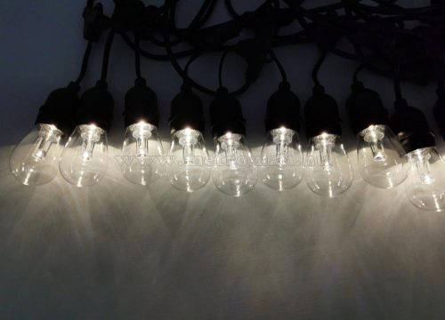 Retro Vintage gömb körte izzós kültéri kerti színes RGB és Hideg/Meleg fehér LED fényfüzér MM5736RGBLED