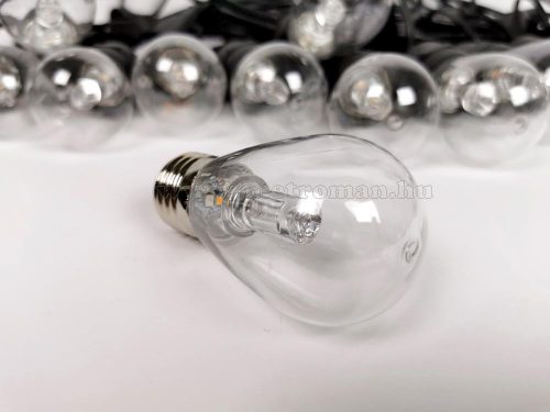 Retro Vintage gömb körte izzós kültéri kerti színes RGB és Hideg/Meleg fehér LED fényfüzér MM5736RGBLED