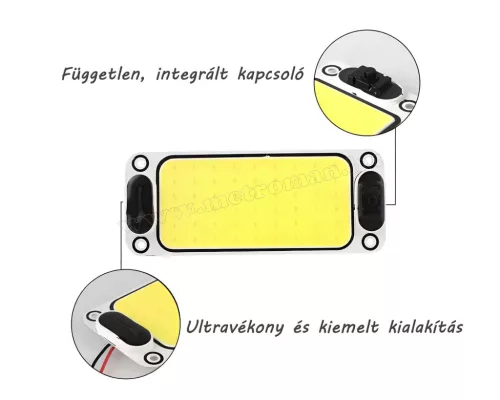 Autó Hajó Lakókocsi LED kabin lámpa 2x16 Watt MM5801A-COB 12/24V