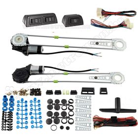   Univerzális elektromos ablakemelő szett, 2 ablakhoz, 2+1-es kapcsolószettel M6003A