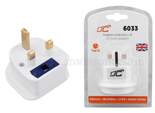 Konnektor átalakító utazó adapter Anglia M6033-UK