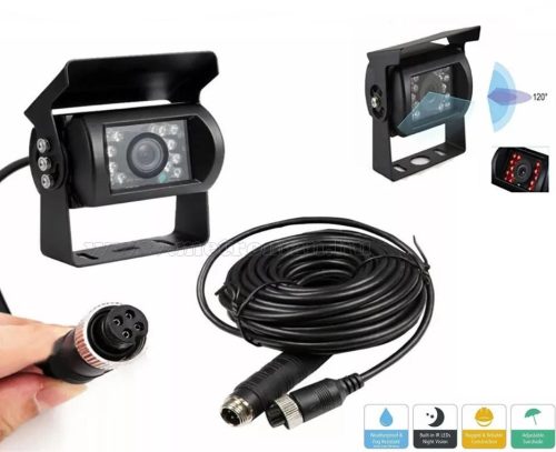 Kamion, teherautó, munkagép AHD tolatókamera M9A4PIN-AHD