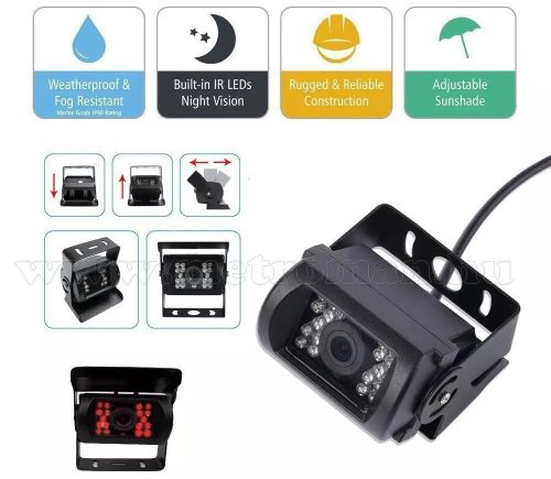 Kamion, teherautó, munkagép AHD tolatókamera M9A4PIN-AHD