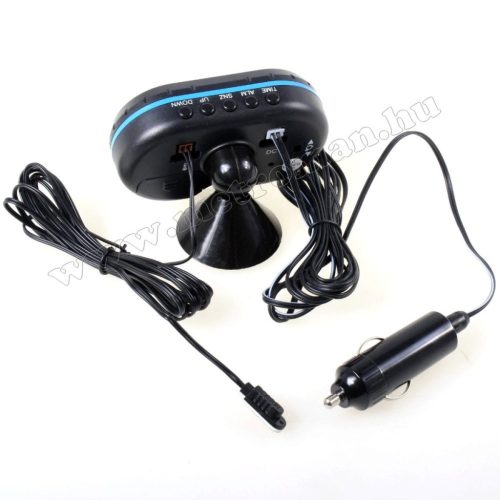 Digitális autós LCD külső-belső hőmérő és óra Voltmérővel M7009VK