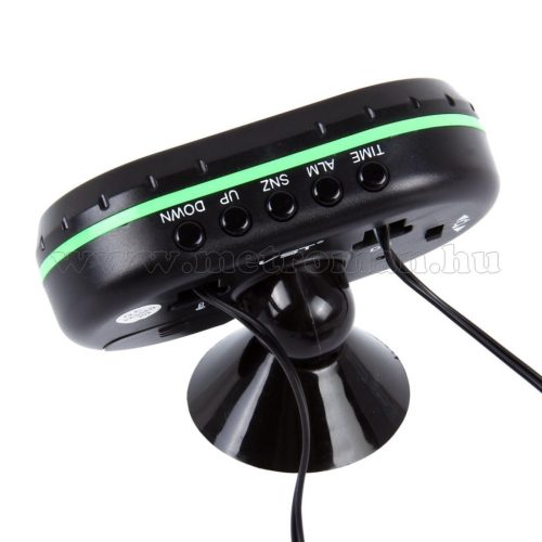 Digitális autós LCD külső-belső hőmérő és óra Voltmérővel M7009VK