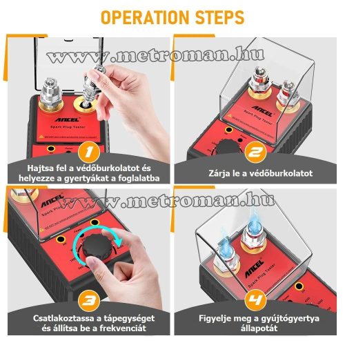 Gyújtógyertya teszter gyertya tesztelő műszer MM7098