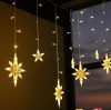 Karácsonyi LED Csillag fényfüzér USB tápcsatlakozású 138 LED MM7226USB Meleg Fehér