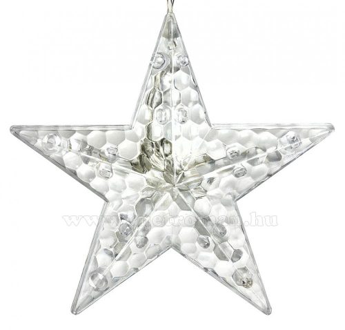 Karácsonyi LED Csillag fényfüzér USB tápcsatlakozású 138 LED MM7226USB Meleg Fehér