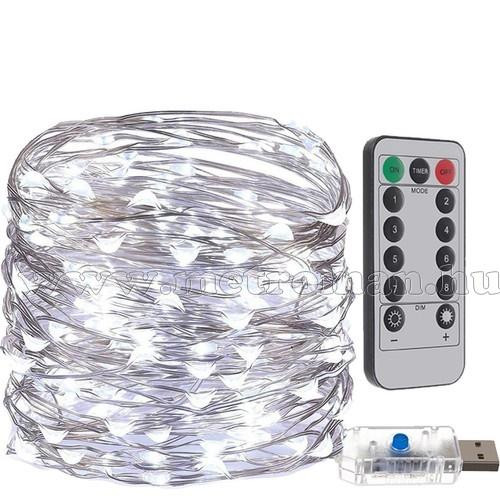 Karácsonyi kültéri LED fényfüzér USB tápcsatlakozású 300 LED 30 méter MM7242USB Hideg Fehér