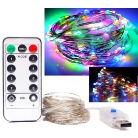   Karácsonyi kültéri LED fényfüzér USB tápcsatlakozású 300 LED 30 méter MM7243USB Színes