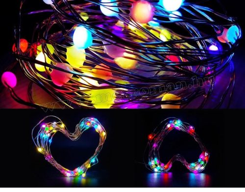 Karácsonyi kültéri LED fényfüzér USB tápcsatlakozású 300 LED 30 méter MM7243USB Színes