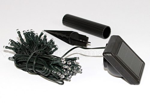 Napelemes kültéri fényfüzér, Kerti LED fényfüzér M7615/50WW Meleg Fehér