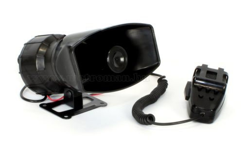 Autós elektronikus 5 hangú sziréna és hangos beszélő M7865