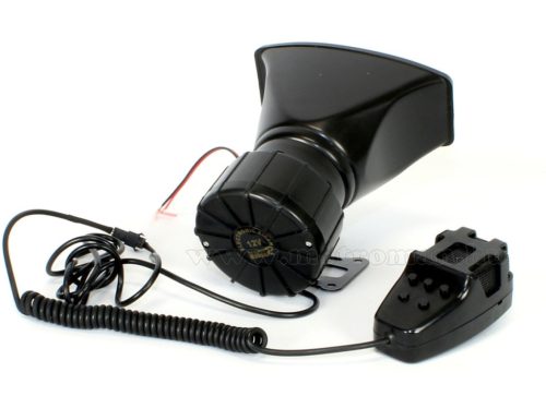 Autós elektronikus 5 hangú sziréna és hangos beszélő M7865