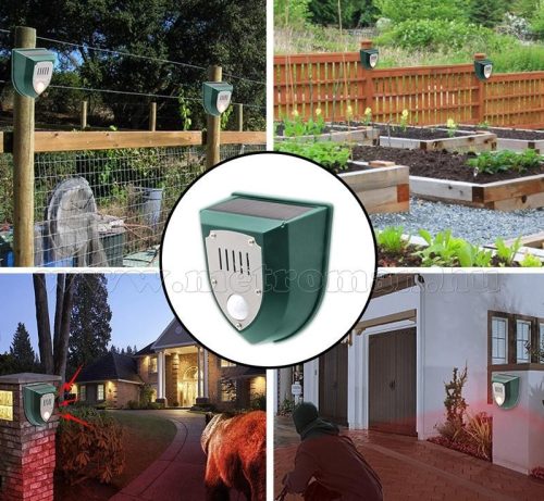 Napelemes ultrahangos kisállatriasztó MM8102-Solar