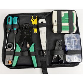   Hálózatépítő kábel szerelő vizsgáló műszer és szerszám csomag M85B