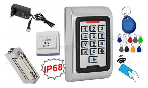 Komplett Kártyás és kódzáras Beléptető szett mágneszárral RFID M-8EMW EX IP68