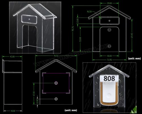 Esővédő vezeték nélküli csengő nyomógombhoz MM9001A