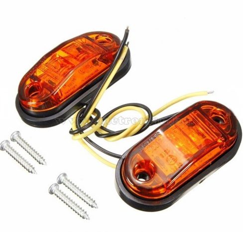 Utánfutó Lakókocsi  Teherautó Traktor helyzetjelző LED lámpa Narancs Sárga MM90118E